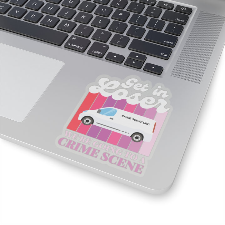 Crime Scene Van "Get in Loser" Vinyl Adhesive Sticker