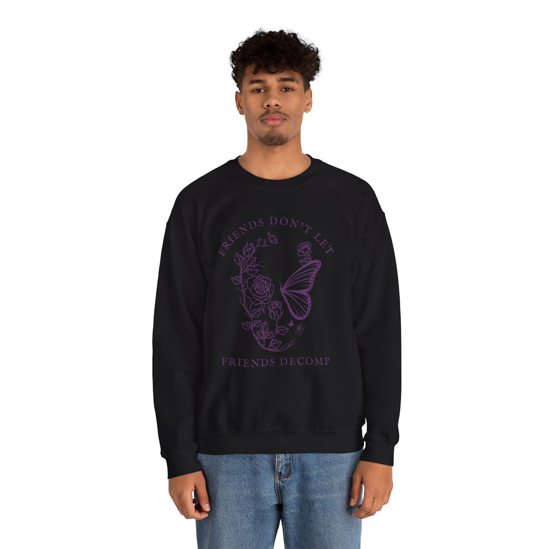 "Friends Don't Let Friends Decomp" Skull Unisex Heavy Blend™ Crewneck Sweatshirt
