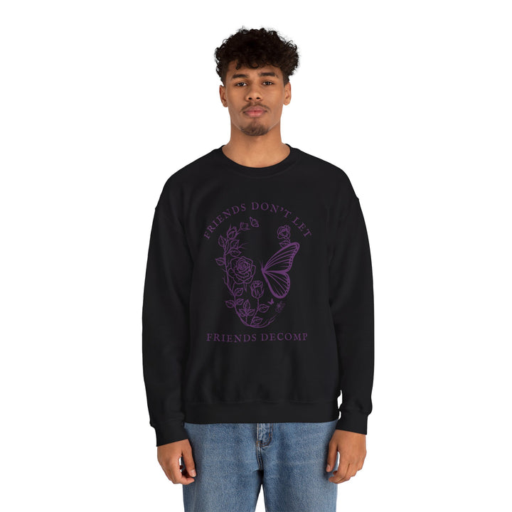 "Friends Don't Let Friends Decomp" Skull Unisex Heavy Blend™ Crewneck Sweatshirt