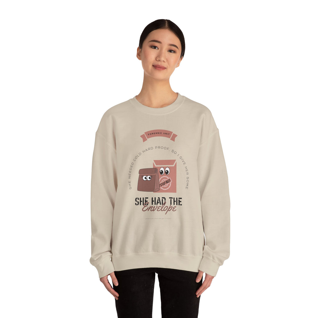 “She Had the Envelope” Unisex Heavy Blend™ Crewneck Sweatshirt