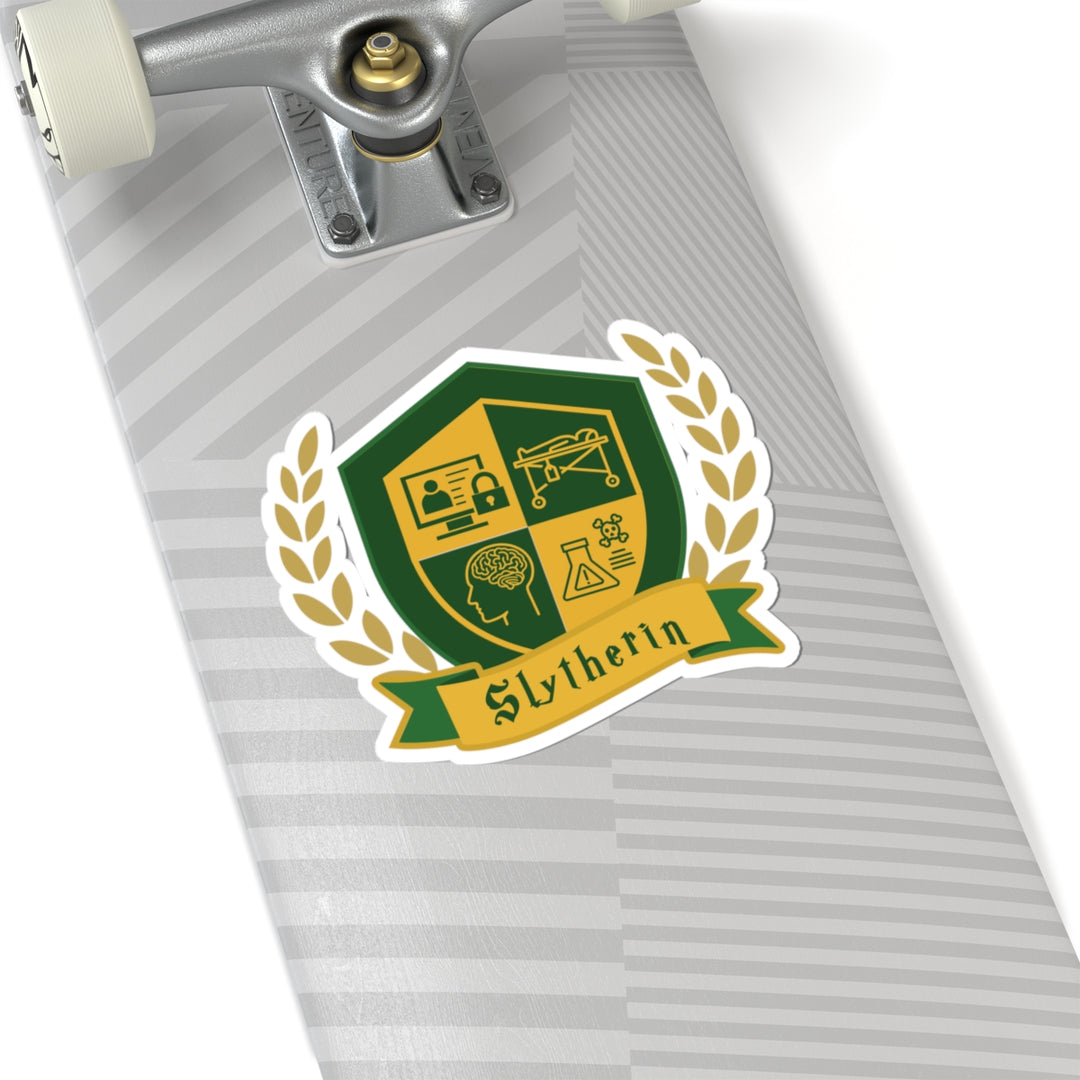 Green & Silver Forensic Strategy Vinyl Adhesive Sticker