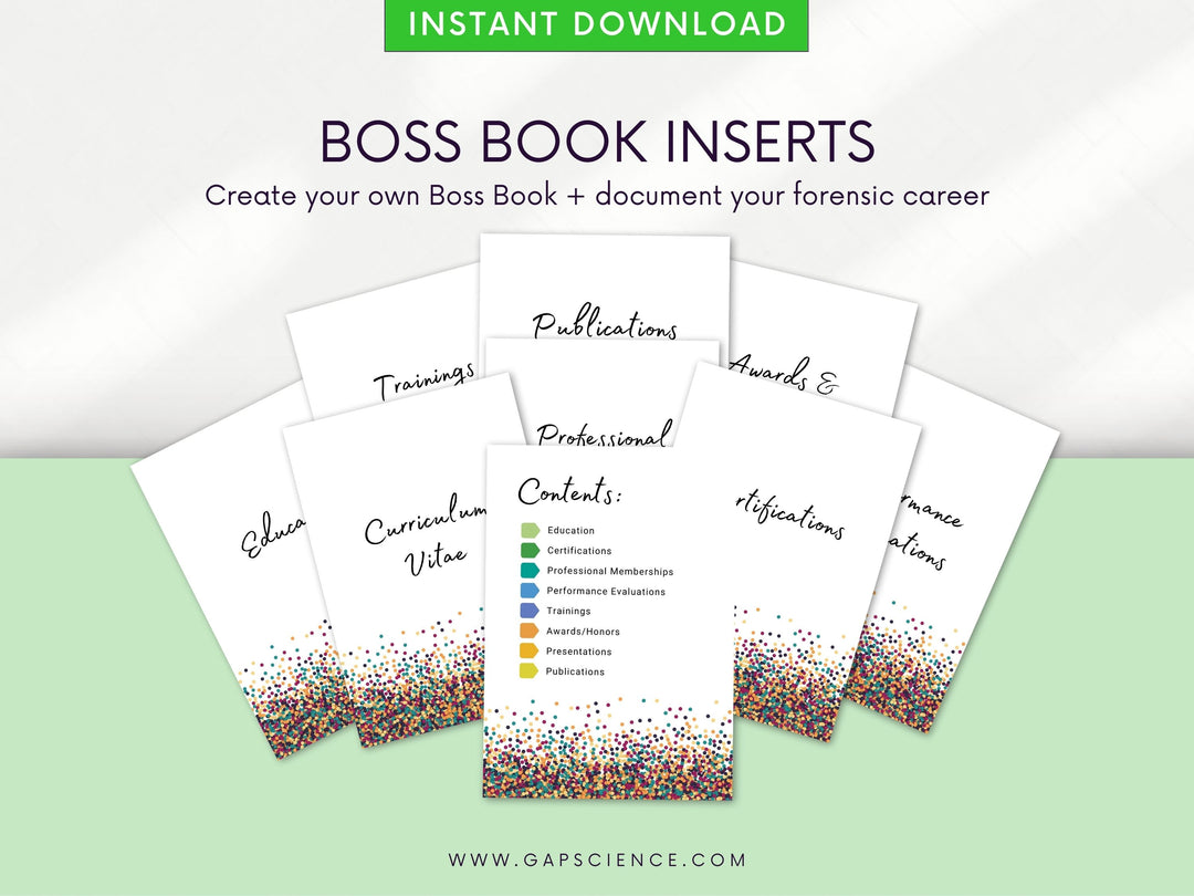 Confetti & Paperclips Boss Book Inserts