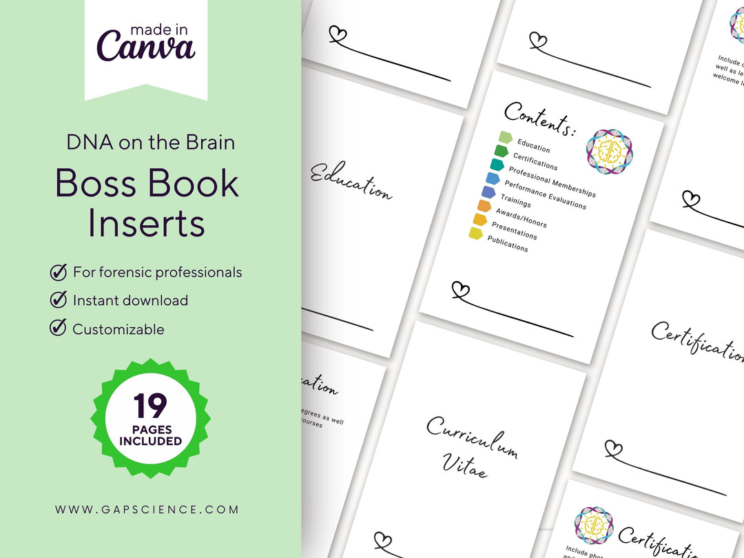 DNA on the Brain Boss Book Inserts