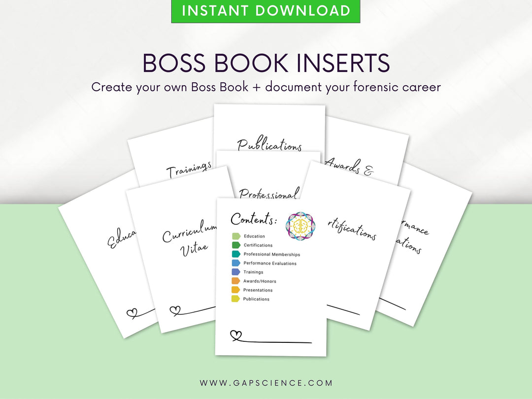 DNA on the Brain Boss Book Inserts