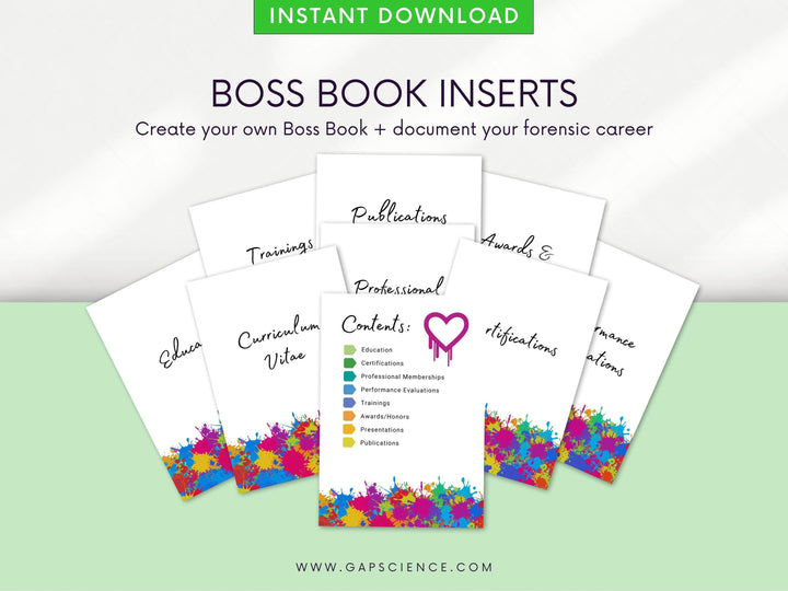 Paint Spatter Boss Book Inserts
