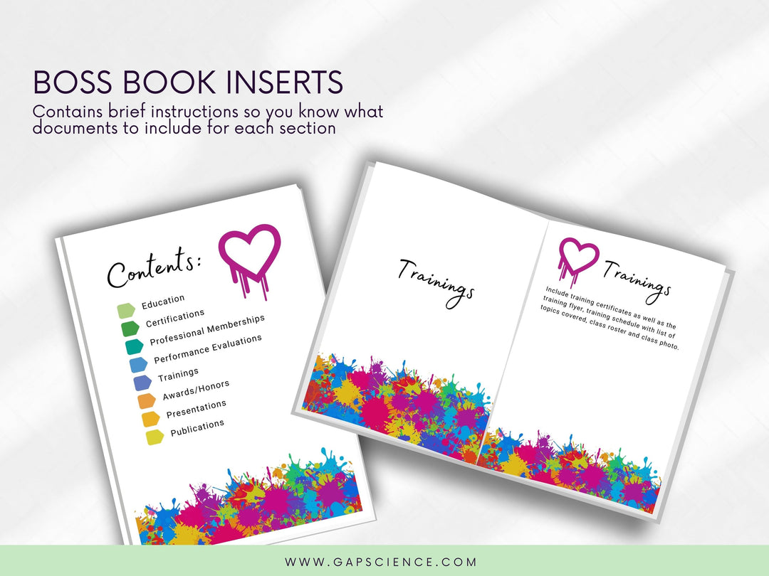 Paint Spatter Boss Book Inserts