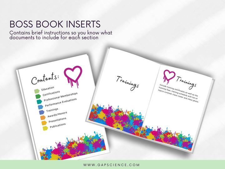 Paint Spatter Boss Book Inserts