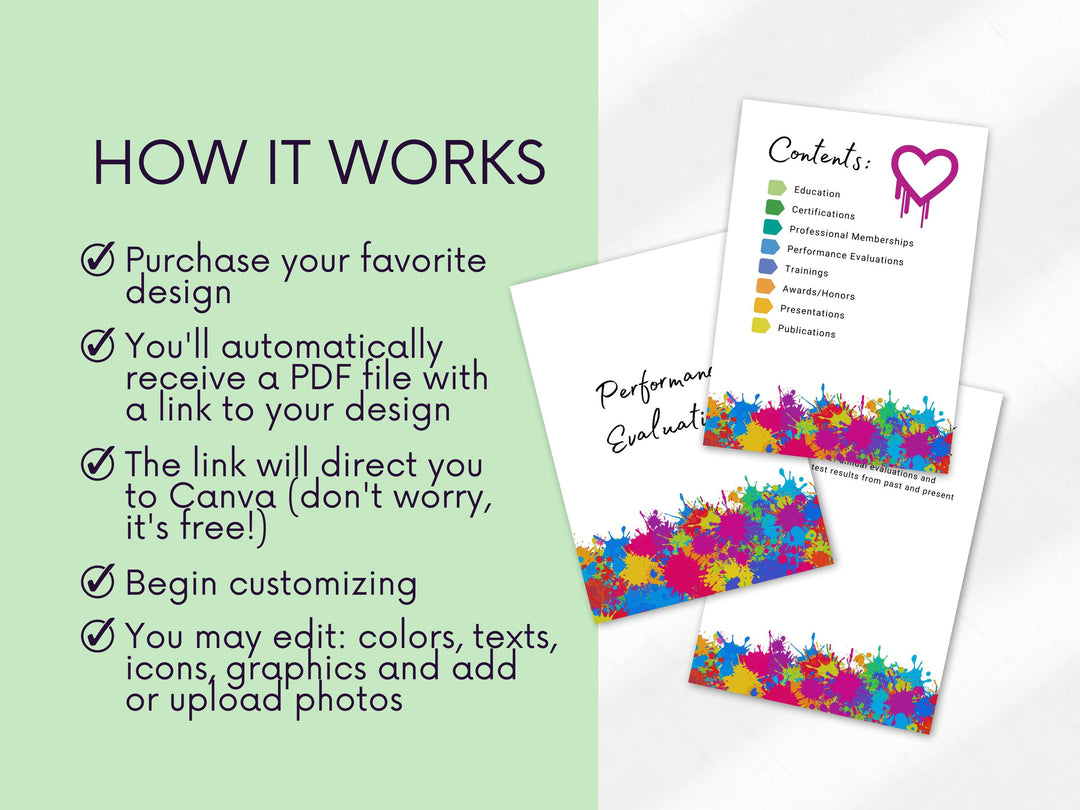 Paint Spatter Boss Book Inserts