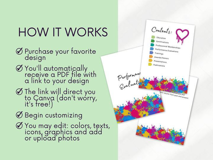 Paint Spatter Boss Book Inserts