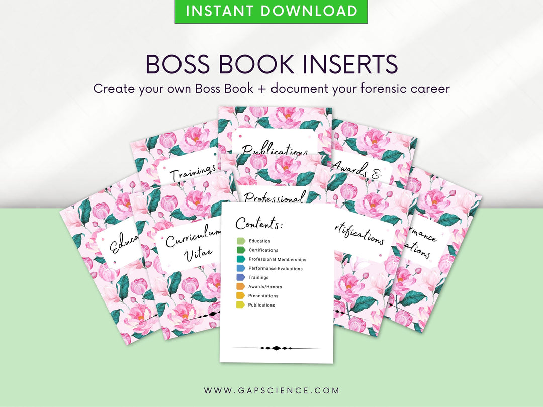 Roses & Skulls Boss Book Inserts