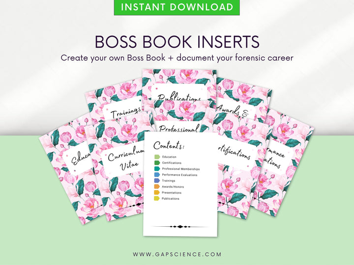 Roses & Skulls Boss Book Inserts